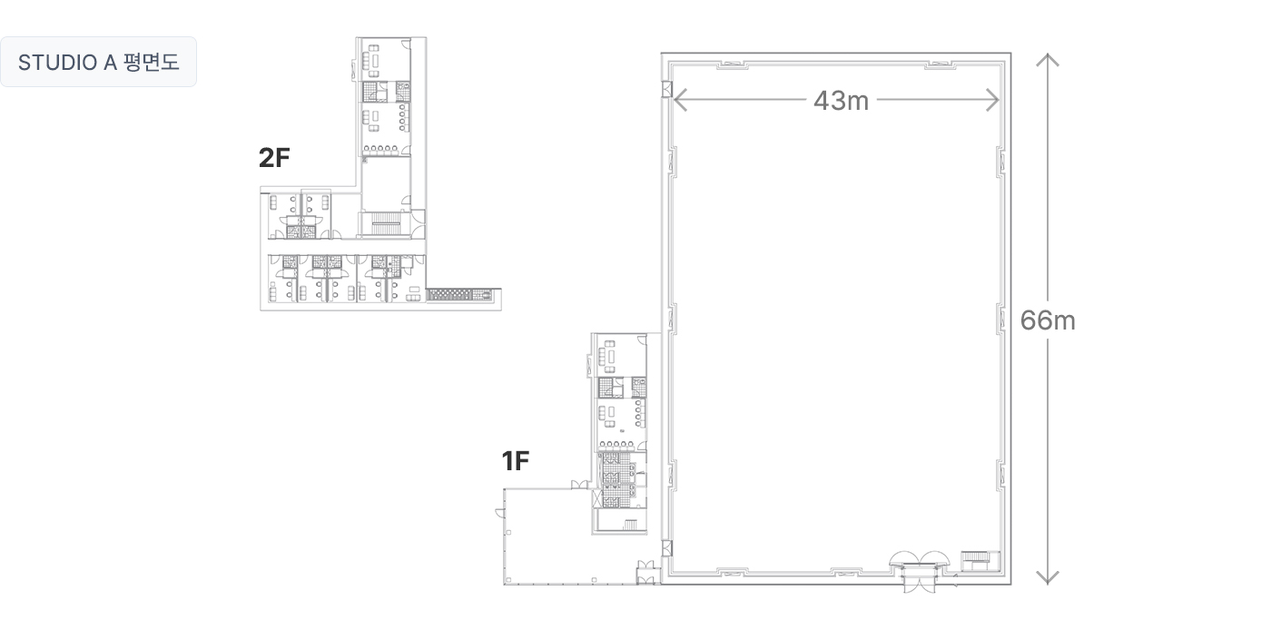 스튜디오 A 평면도